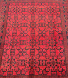 Durable room size wool handmade tribal Afghan Kunduz rug 2.3x1.75m