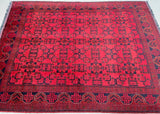 Durable room size wool handmade tribal Afghan Kunduz rug 2.3x1.75m Perth