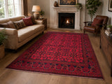 Durable room size wool handmade tribal Afghan Kunduz rug 2.3x1.75m Australia