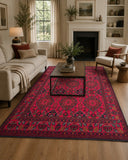 Full room size lambs wool hand knotted Afghan Kunduz rug 3x2m Sydney