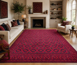 Massive Room Size Hand Knotted Afghan Kunduz Rug 389x296cm Australia