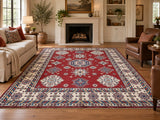 Large room size pure wool hand knotted Afghan Kazak rug 292x249cm Perth