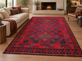 Large room size woolen handmade Afghan Meymaneh kilim rug 3.5x2.6m Perth