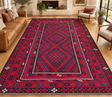 Massive room size wool hand woven Afghan Meymaneh kilim rug 4.5x2.9m
