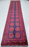 3.8m long Woolen Handmade Afghan Qunduz hall runner rug Perth
