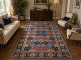 Full room size garden design hand knotted Afghan Roshnai rug 3.3x2m
