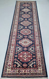 Authentic Handmade Afghan Super Kazak Hall Runner.