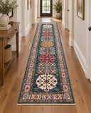 Merino wool handmade Afghan super Kazak hall runner rug 308x83cm