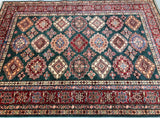 Room size lamb’s wool hand knotted Afghan super Kazak rug 2.4x1.75m Australia