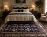 Room size Merino wool hand knotted Afghan super Kazak rug 255x199cm Shoparug