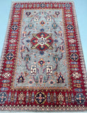 Room Size Merino Wool Handmade Afghan Super Kazak Rug 263x171cm Shoparug