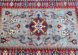 Room Size Merino Wool Handmade Afghan Super Kazak Rug 263x171cm at Persian rug warehouse WA 