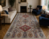 Full room size hand knotted Afghan Super Kazak rug 271x182cm