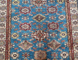 Full room size lambs wool hand knotted Afghan super Kazak rug 2.8x2.1m