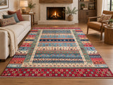 Full room size Gabbeh design handmade Afghan Royal Kazak rug 282x206cm Australia