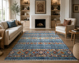 Full room size Khorjin design handmade Afghan super Kazak rug 3x2m