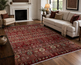Full room size lambs wool hand knotted Afghan Khorjin Kazak rug 3x2m Perth