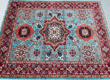 Certified Handmade Afghan Rug 214x151cm