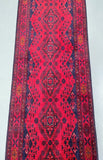 Pure wool tribal hand knotted Afghan Kunduz hall runner rug 300x84cm Australia