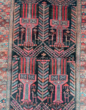 Rare Antique Hand Knotted Persian Zabol Rug 260x110cm