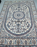 Large room size wool handmade vintage Persian Nain rug 335x240cm Perth