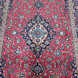 Full room size traditional hand knotted vintage Persian Kashan rug 300x200cm