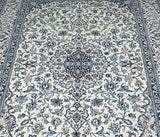 Superfine Large Room Size Hand Knotted Persian Nain Rug 340x240cm Shoparug