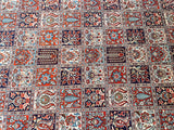 Full room size garden design handmade Persian Qum rug 3.1x2m