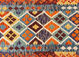 3m Long Hand Woven Afghan Kyber Kilim Hall Runner Rug