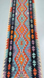 3m Long Wool Hand Woven Afghan Waziri Kilim Hall Runner Rug Shoparug