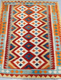 Boho Hand Woven Afghan Aryana Kilim Rug Perth