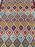 Full room size wool hand woven Afghan Waziri kilim rug 2.7x1.8m Perth
