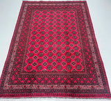 Certified Hand Knotted Afghan Rug 190x150cm