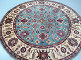Room Size Authentic Hand Knotted Afghan Kazak Round Rug 2x2m At Persian Rug Warehouse WA in Perth.