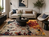 Pure wool modern hand knotted Afghan Gabbeh rug 202x149cm