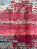 Room size lambs wool contemporary hand knotted Afghan Gabbeh rug 2.4x1.7m Perth