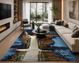 Full room size wool modern handmade Afghan Chobi rug 2.9x2m
