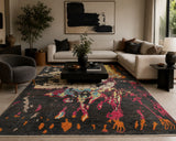 Large room size wool modern handmade Afghan Chobi rug 2.9x2.4m