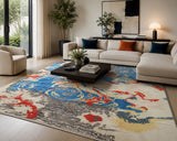 Large room size wool hand knotted modern Afghan Chobi rug 3x2.5m