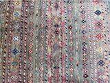 door mat Afghan super Kazak rug with geometric designs 