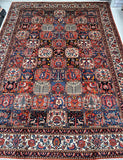 Massive room size garden design handmade Persian Bakhtiari rug 410x300cm At Persian Rug Warehouse WA in Perth