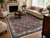 Fine large room size silkinlaid handmade Persian Birjand rug 3.5x2.5m