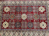 Gorgeous room size lambs wool hand knotted Afghan Super Kazak rug 237x169cm Shoparug
