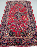 Room size lambs wool traditional handmade Persian Kashan rug 2.6x1.5m Perth