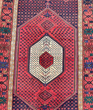 Authentic Handmade Persian Khamseh Rug From The Zanjan Region Of West Persia