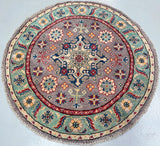 Afghan Kazak Round Rug 1x1m Perth
