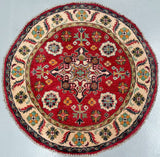 Coffee table Size authentic hand knotted Afghan Kazak round rug Perth