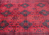 Certified Hand Knotted Afghan Rug 393x294cm Australia