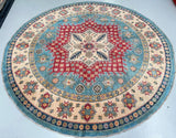Round Afghan Kazak Rug 2.5x2.5m Perth