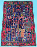 Collectible lambs wool tree of life handmade Persian Koliai rug 155x108cm Sydney